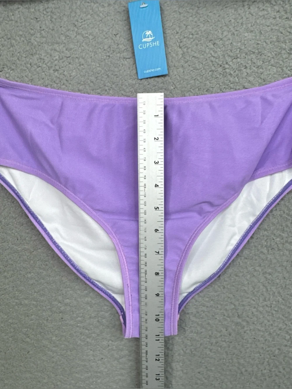 Cupshe Two Piece Swimsuit Bracelet/Full Coverage Bottom Purple Womens Sz XL NWT